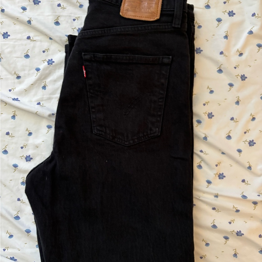 Levi's Ribcage Straight Black Jeans